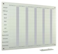 Whiteboard Glas Jahresplaner Mo-So 100x150 cm