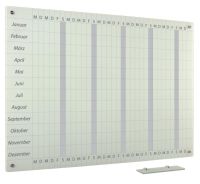 Whiteboard Glas Jahresplaner Mo-Sa 120x240 cm
