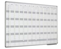 Whiteboard Jahresplaner Einstellbar 60x120 cm