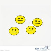 Whiteboard Magnetsymbole Smiley :-| 30mm gelb