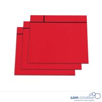 Magnetische Whiteboard Notizkarten 10x10 cm rot
